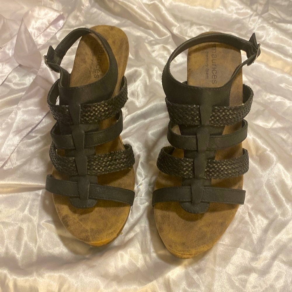 Maurices wedge sandals in black